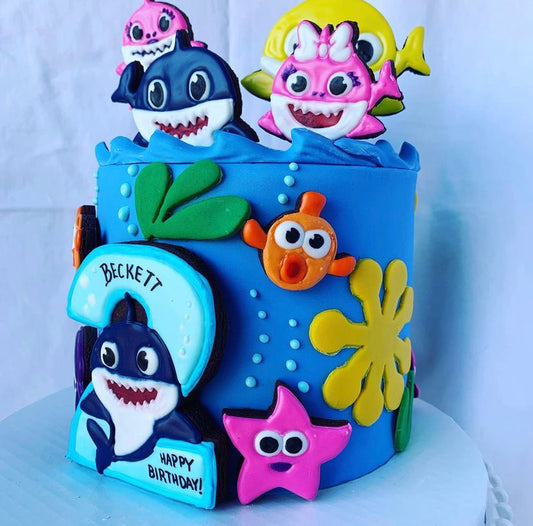 6" Baby Shark Cookie Cake